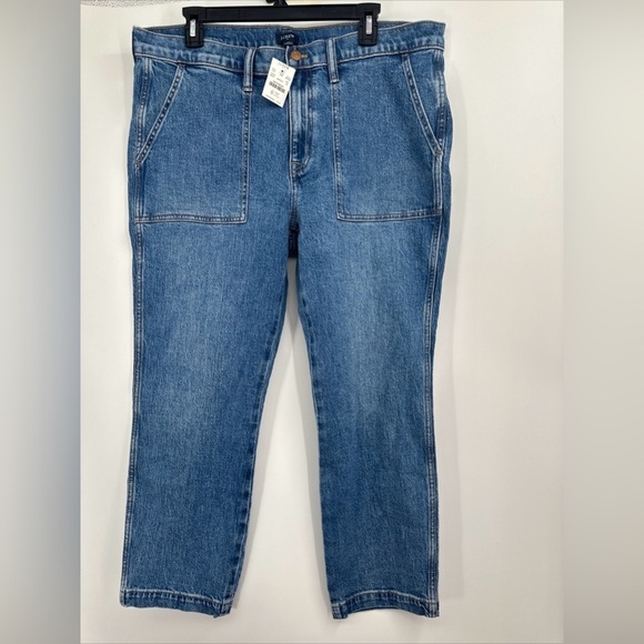J. Crew Wide Pocket Denim Jeans For Women Size 32 NWT - Picture 1 of 3